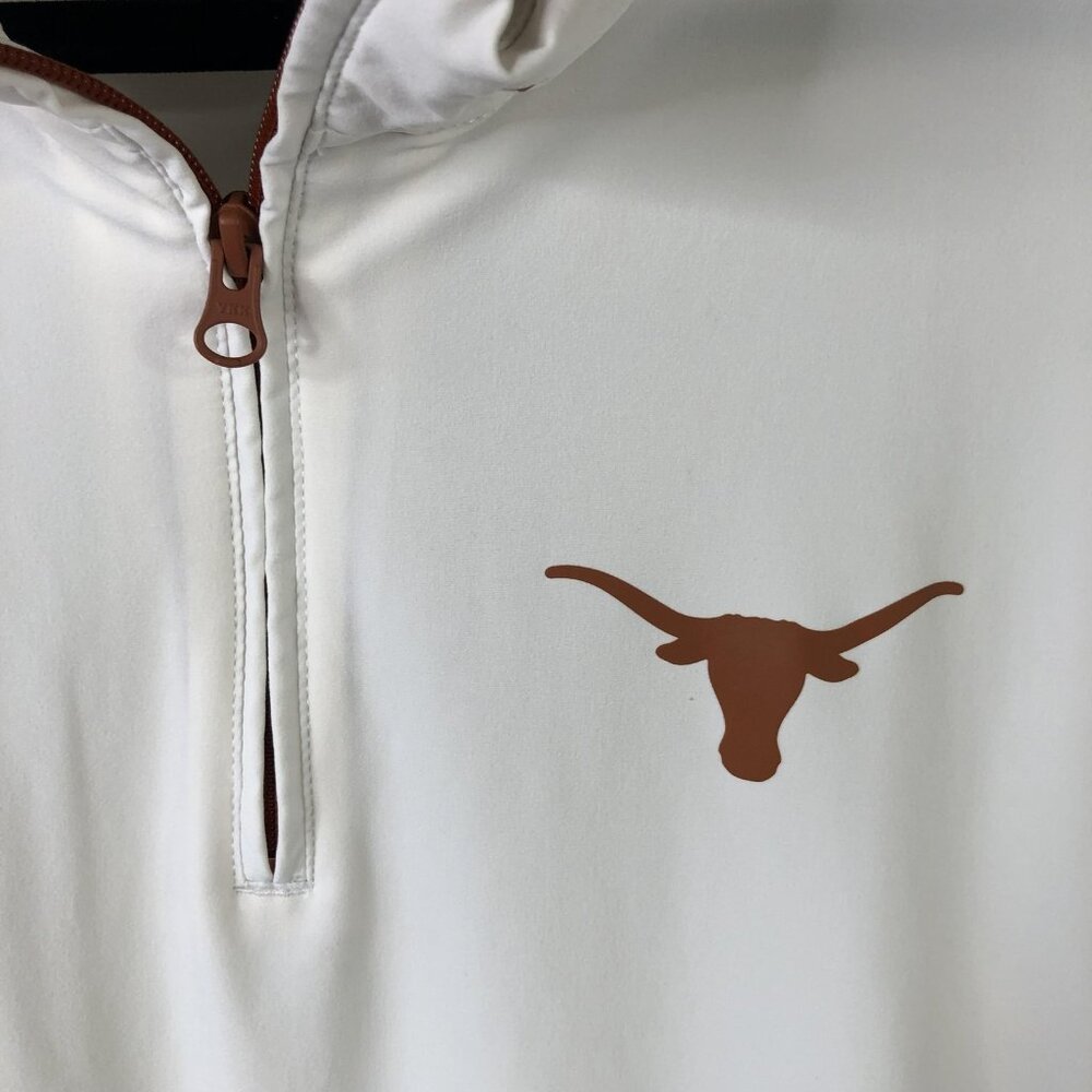 Texas Longhorns Jacket Mens XL White NCAA Football Nike Quarter Zip Pullover - Picture 16 of 16